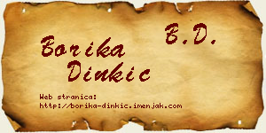 Borika Dinkić vizit kartica